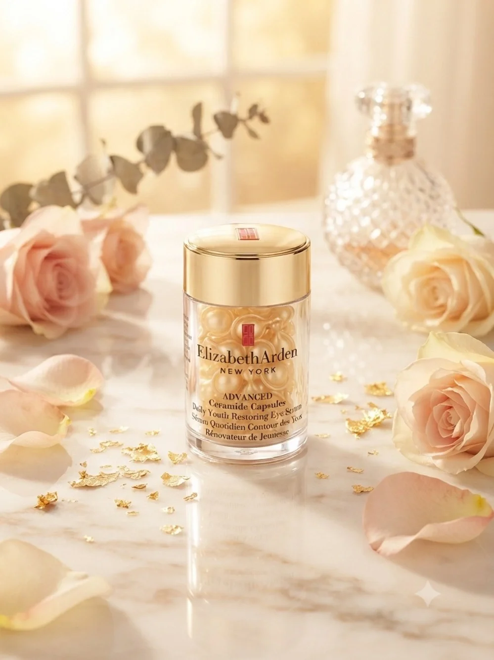 Elizabeth Arden Ceramide Eye Capsules - Gold & Pink Accents